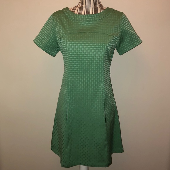 green spotted dresses